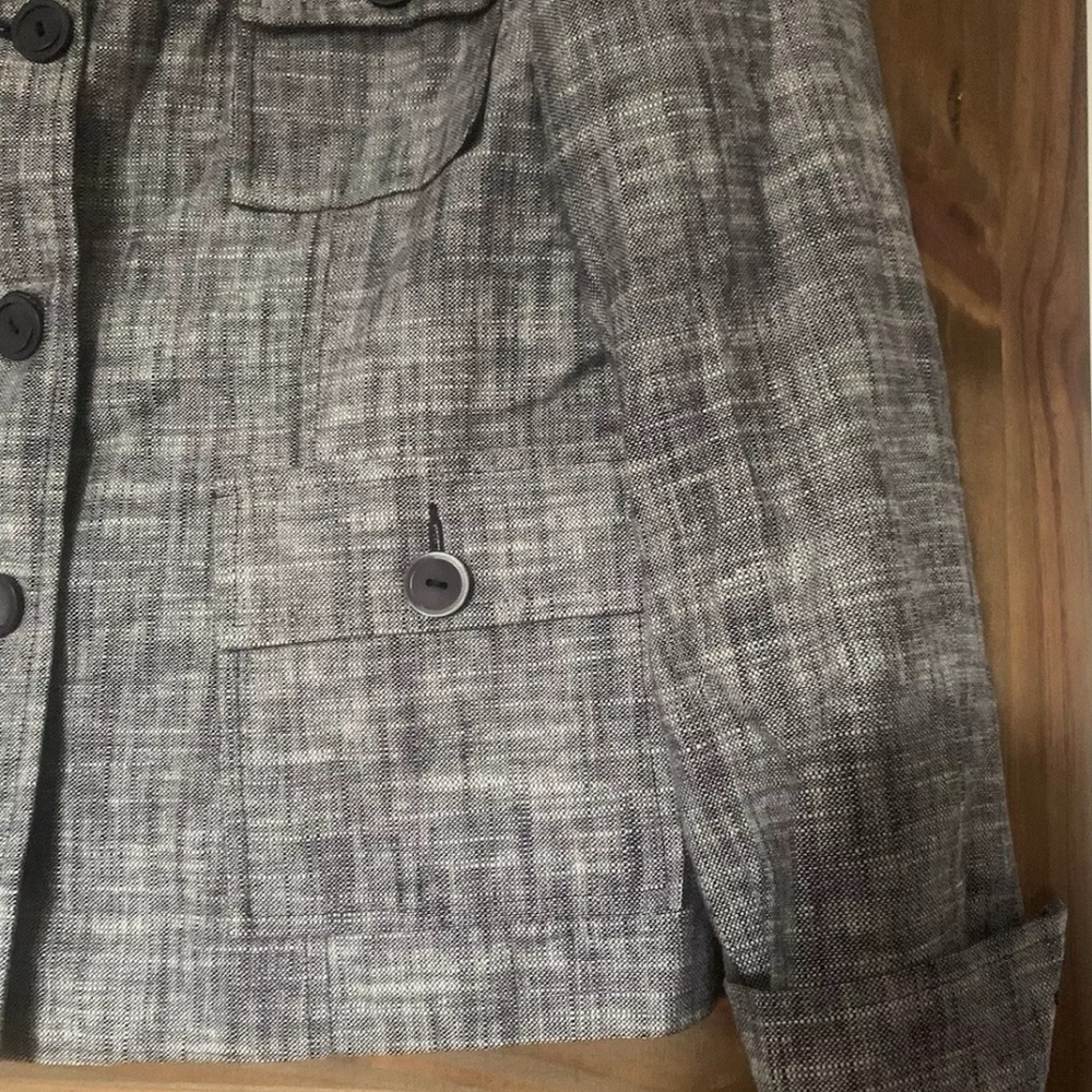 Pierre Cardin Women Blazer Jacket Linen Grey Size 10 - Picture 7 of 7